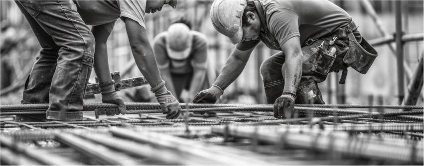 trabalhadores no jateamento de concreto