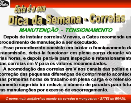 Manutenção e Tensionamento de Correias